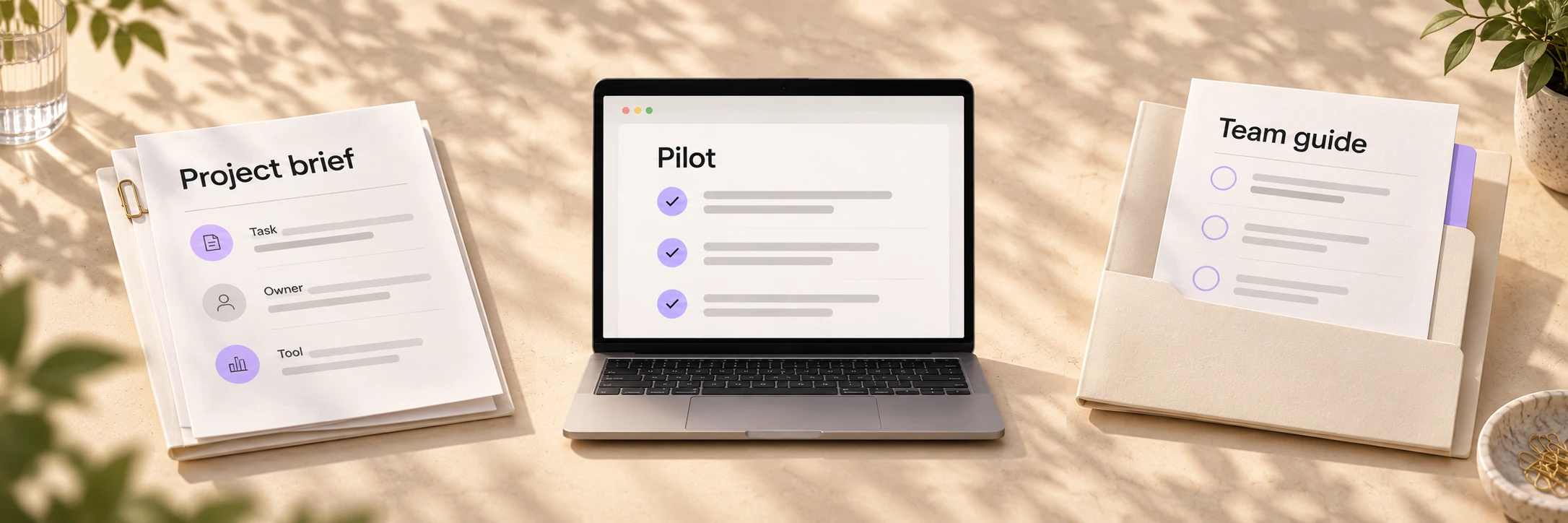 A project brief, a tested pilot and a team handover guide.