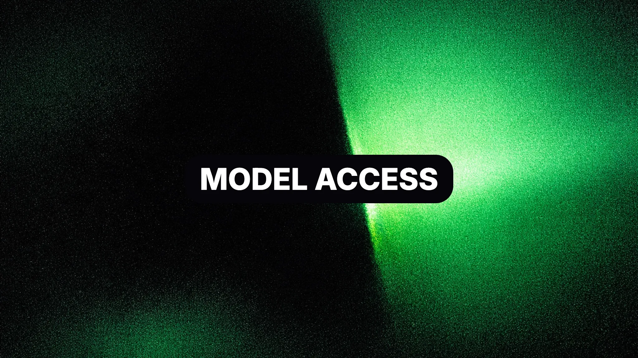 Camp abstract intunecat cu eticheta MODEL ACCESS, sugerand acces controlat la modele si workflow-uri AI intrerupte